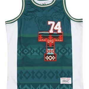 Headgear Classics TISA Tribal Basketball Jersey In Green Size 2XL NWT MSRP $110